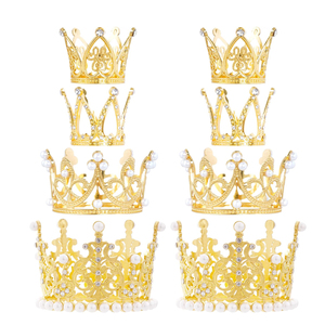 Small Christmas Crown <b>Cake</b> Topper Metal Birthday Party Decoration <b>Supplies</b> for <b>Cake</b> <b>Decorating</b> Use in Baking Number Shaped - Product Image 1