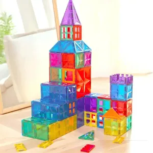 Drop shipping 68 100 pcs New Arrivals Magic Blocks Cube Brinquedos Tijolo Ímã Mágico Brinquedos Educativos Puzzle Magnético