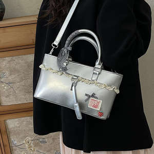 Bolso de mano de color sólido, muy vendido, de piel sintética para mujer, bolso de hombro rectangular, bolso de axila. - Product Image 1