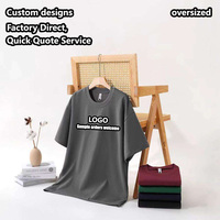 T-shirt Homme Oversize 260 GSM 100% Coton, Haute Qualité, Vierge, Impression Logo Personnalisé, Fabricant de Vêtements