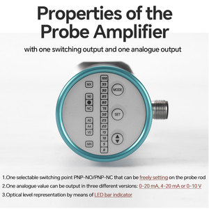 Dizel benzinli seviye ölçüm cihazı için özelleştirilebilir 50-3000mm derin korozyona dayanıklı PTFE kapasitif yakıt seviye sensörü - Product Image 4