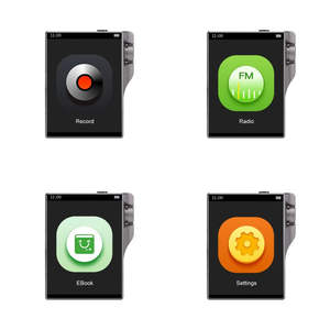 Lecteur de musique Mp3 portable haute fidélité sans perte, connexion Bluetooth et filaire, écran tactile complet IPS, autonomie de la batterie de 90 heures - Product Image 6