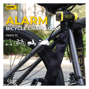 Verrou de chaîne de vélo intelligent antivol personnalisé OEM ODM 120db, étanche IP67, verrou de sécurité pour scooter et moto - Product Image 1