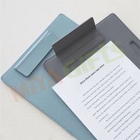 Custom Pastel Color Vegan Leather Padfolio A4 Portfolio Folder for Girl Lady Student File Legal Simple Clipboard Organizer