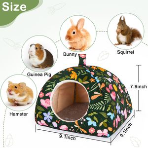 Cama para Cobayas y Hámsteres Hedgeink, Paquete de 2, Escondite para Conejos, Almohadillas Suaves Lavables con Base Antideslizante, Jaula para Animales Pequeños para Erizos - Product Image 4