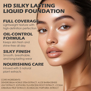 Lâu dài Matte vẻ đẹp nền tảng không thấm nước che khuyết điểm không comedogenic bảo hiểm đầy đủ chất lỏng nền tảng - Product Image 2