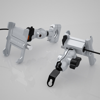 Rétroviseur de vélo en aluminium étanche charge rapide QC chargeur Flexible support de téléphone portable moto support de téléphone portable 15W