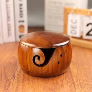 Elegante Tazón de Madera Hecho a Mano para Hilos, Diseño Personalizado para Proyectos de Tejido, Organización del Hogar, Ecológico - Product Image 5