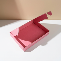 Grandes boîtes d'expédition roses 31x25x10 pour vêtements, chaussures, emballage personnalisé en carton ondulé