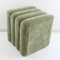 Chaise ottomane moderne nordique tendance, tabouret de salon, repose-pieds en tissu de qualité supérieure pour la maison