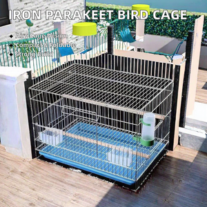 Large Space Foldable Iron Wire Bird Cage Water Box Metal Parakeet <b>Small</b> Parrot Birds Breeding Iron Cage Tray Plastic Tray Pallet - Product Image 3