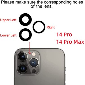Trở lại máy ảnh ống kính thay thế phía sau máy ảnh Glass Đối với <span class=keywords><strong>iPhone</strong></span> 7 8 cộng với XR XS max 11 12 13 14 15 16 Pro Max cộng với mini với Sticker - Product Image 4