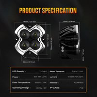 Novsight HALO Pro Ambre Dynamique DRL Offroad 6 Pouces 80W 6500K 1700K Hors Route 4x4 Barre Lumineuse Led