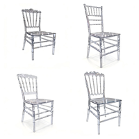 Chaise transparente en PC durable pour la maison, l'hôtel, la salle de banquet, les événements, les mariages, chaise en acrylique transparente
