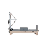 Machine de Reformer ajustable en aluminium noir avec lit coulissant à rail complet et plateforme de saut pour Studio de Yoga et Pilates
