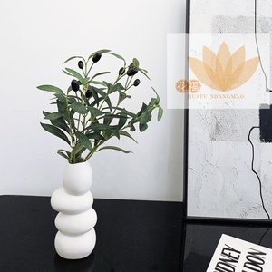 Handmade nhân tạo Olive cây cây xanh chi nhánh 8 đầu 4 đầu Faux Olive chi nhánh trái cây cho trang trí nội thất - Product Image 4