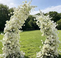 Arche de fleurs artificielles pour mariage, arrangement de fond avec fleurs en soie et support pour décoration de mariage, arche de fleurs artificielles