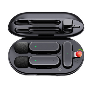 Wireless Lavalier Microphone 2.4G Noise Canceling Recording Device For Live Streaming With Tx Rx Transmitter Receiver Set - Product Image 1