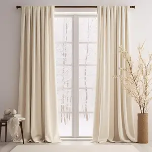 New arrival morden curtains for home luxury white black out curtain fabric