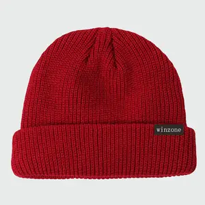 Topi Beanie Rajut Bayi, Topi Beanie Rajutan Balita Merah Tua Desain Baru