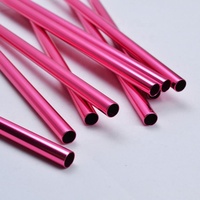 Pailles en aluminium de luxe, best-seller, écologiques, réutilisables, portables, en acier inoxydable