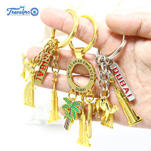 Portachiavi Souvenir turistico personalizzato 3D Dubai in lega di zinco doppio lato <span class=keywords><strong>Burj</strong></span> Khalifa Dubai Souvenir portachiavi - Product Image 1