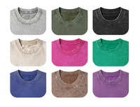 T-shirt délavé à l'acide conception de logo personnalisé coton unisexe t-shirt pour hommes logo imprimé vierge Vintage délavé à l'acide t-shirt pour hommes lourds