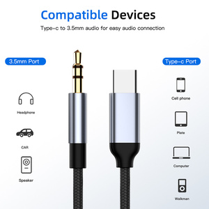 Adaptateur audio USB C vers 3,5 mm AUX, câble audio de type C vers prise jack 3,5 mm pour <span class=keywords><strong>Huawei</strong></span> <span class=keywords><strong>Mate</strong></span> 20, OnePlus, Xiaomi, câble audio de type C - Product Image 6