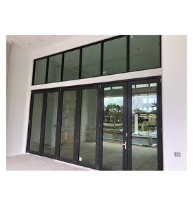 JBD doble acristalamiento puerta bi doble acordeón de vidrio de aluminio <span class=keywords><strong>patio</strong></span> exterior puertas - Product Image 1