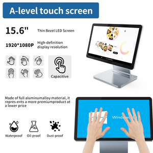 เครื่อง POS ดีไซน์ใหม่ อลูมิเนียมอัลลอยด์ หน้าจอสัมผัส 15.6 นิ้ว <span class=keywords><strong>ราคา</strong></span>โรงงาน ขายส่งระบบ POS <span class=keywords><strong>ราคา</strong></span>ถูก - Product Image 2