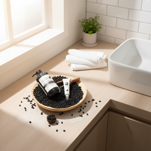 [SOY LAB] Champú para el Cuidado del Cuero Cabelludo con Frijol Negro 500ml + Set de Ampollas de Miel y Frijol Negro para Control de Grasa, Suavizar, Limpiar el Cuero Cabelludo y Lograr un Cabello Brillante - Product Image 3