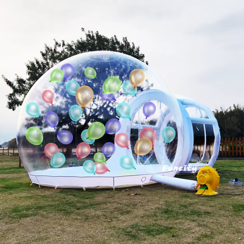 Factory Price Odourless TPU material Inflatable Transparent Dome Clear Inflatable Bubble House for camping