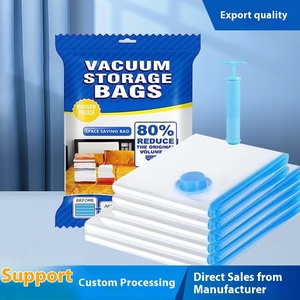 Bolsa de compresión <span class=keywords><strong>al</strong></span> vacío con borde azul grueso moderno, bolsa de almacenamiento de <span class=keywords><strong>ropa</strong></span> <span class=keywords><strong>al</strong></span> por mayor <span class=keywords><strong>para</strong></span> edredón de viaje, edredón de algodón - Product Image 5