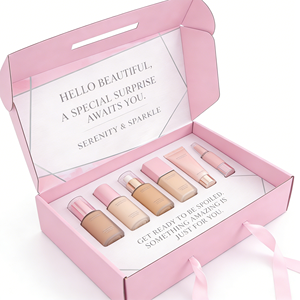 Eco-Friendly Recycled Materials Custom Cosmetic Packaging Mailer Box Four-Color Printing <b>Silver</b> Foil Stamping Logo OEM Wholesale - Product Image 6