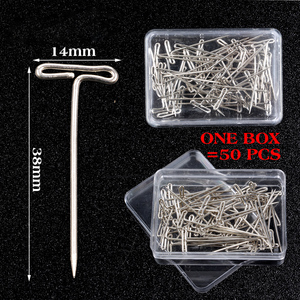 Aiguilles en T de 38 mm en acier inoxydable et plastique, <span class=keywords><strong>prix</strong></span> d'usine en gros, outil de coiffure pour la confection de perruques - Product Image 6
