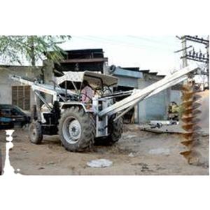 PTPR 30 metros Tractor montado poste erector plataforma de perforación ISO aprobado CNC nueva condición máquina para la perforación del agujero del poste - Product Image 1