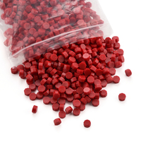 Perles de cire à cacheter octogonales de couleur rouge chinois, granulés pour sceau, 1 kg, 3000 perles de cire à cacheter