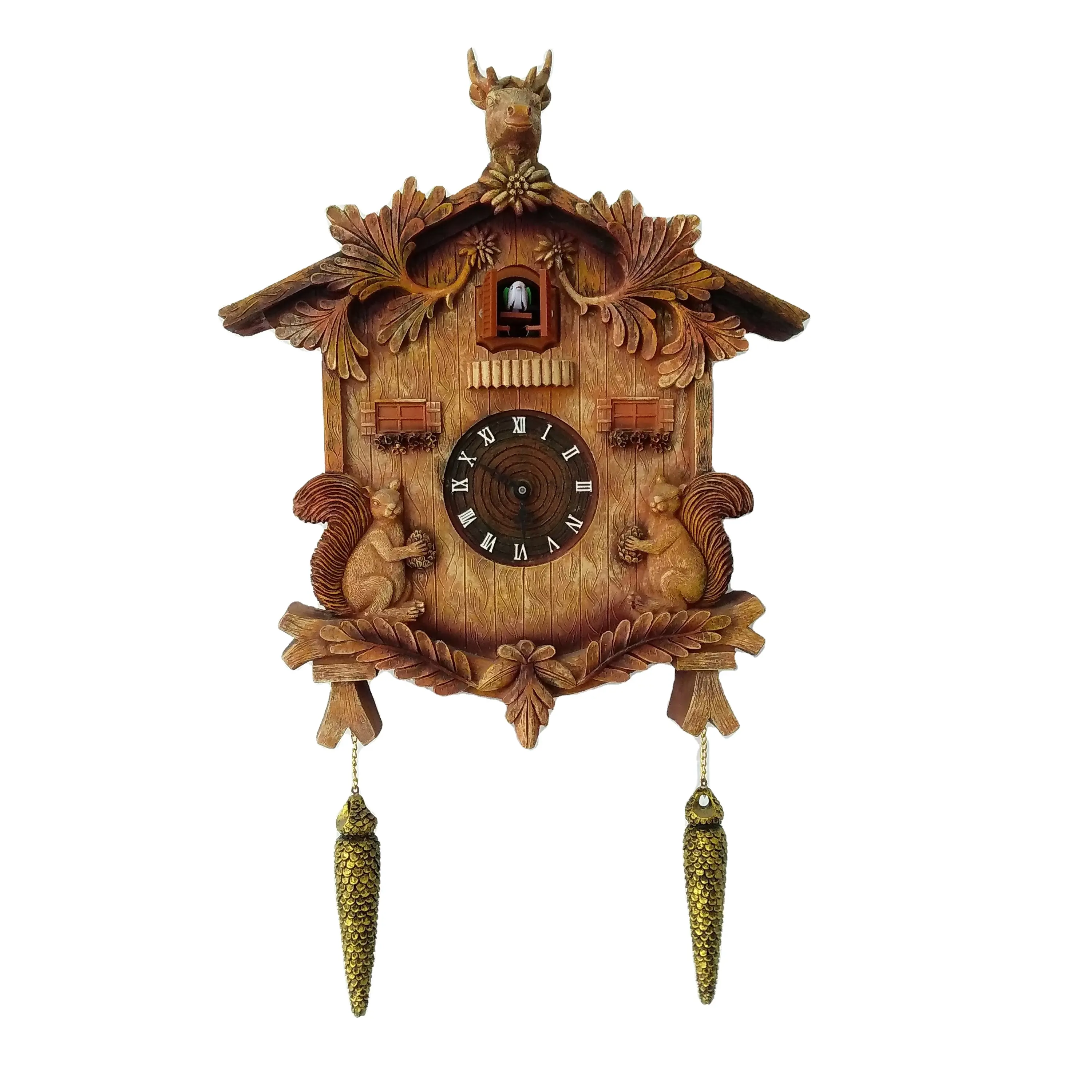 Light song European-style living room cuckoo hanging wall clock for home decoration