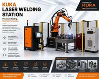 Station de soudage au laser à fibres automatique, machine de soudage au laser industrielle pour la fabrication des métaux