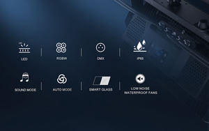 SHEHDS Wasserdichter <span class=keywords><strong>LED</strong></span> 44x10W RGBW Flutlichtstrahler für DJ Club Bühnenveranstaltungen - Product Image 3