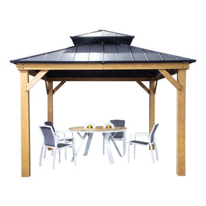 Gazebo extérieur de jardin extérieur de patio en bois de MIA avec le toit en métal - Product Image 6