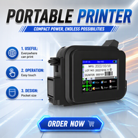 Nouvelle mini imprimante jet d'encre portable avec tête d'impression DX7 pour codes de date de péremption, logos, étiquettes, papier, métal, plastique, tissu, écran tactile