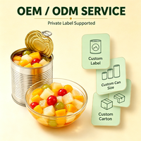 Topkwaliteit ingeblikt gemengd fruit 850g Ananas Druif Kers ISO Aangepaste Gewicht Makkelijk te openen blik Export Leverancier