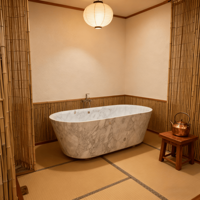 Le marbre naturel sculpté à la main de haute qualité libère les baignoires tanding baignoire de salle de bain moderne