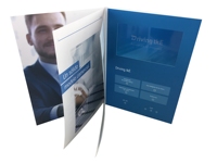 Carte vidéo de grande capacité A4 de 7 pouces-en vedette dans la brochure vidéo de mariage LCD comme livre d'affaires publicitaire