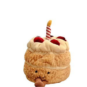 Aardbei Verjaardagstaart Schattig Kort Pluche Speelgoed PP Katoen Gevuld Bestie Verjaardagscadeau Pop Decoratie Warm Mini 31-50cm Unisex - Product Image 5