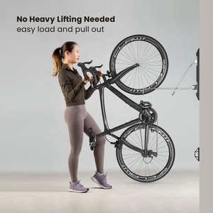 Support mural <span class=keywords><strong>vertical</strong></span> réglable pour vélo de montagne, solution de rangement pour vélo électrique, support de vélo pour <span class=keywords><strong>garage</strong></span> et intérieur - Product Image 2