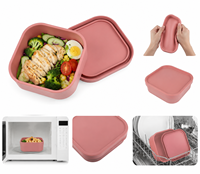 Boîte à bento en silicone de qualité alimentaire personnalisée en gros, boîte à lunch réutilisable pour tout-petits, adultes, enfants, bébés, boîte à bento en silicone avec couvercle