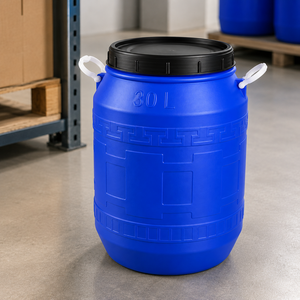 Baril de rangement en plastique durable de 30 L, fabriqué en résine de haute qualité pour le stockage domestique - Product Image 2