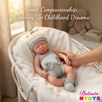 Poupées reborn en silicone Belinda de 13 pouces, ensemble de jouets pour enfants, poupées reborn réalistes en silicone, poupées reborn douces et réalistes, ensemble cadeau pour bébé